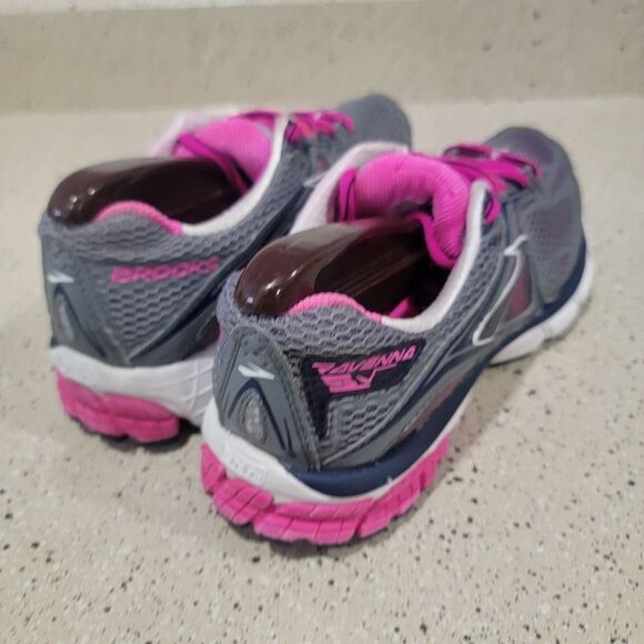 Brooks Shoes Womens Size 8.5 Ravenna 5 Gray Pink Running Lace Up 1201491B672 - Picture 12 of 12